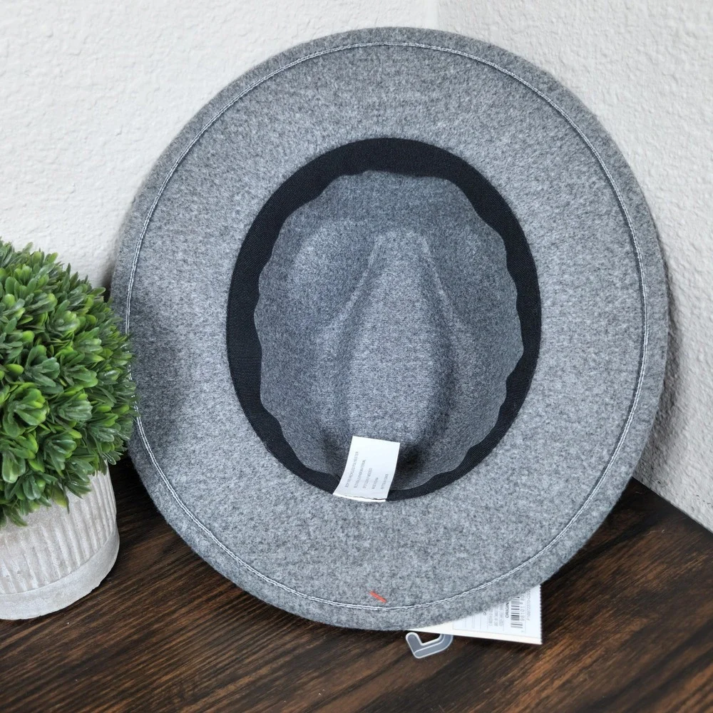 Cat Jack Kids Gray Felt‎ Fedora Hat with Black Band Size 12 24 Months NWT